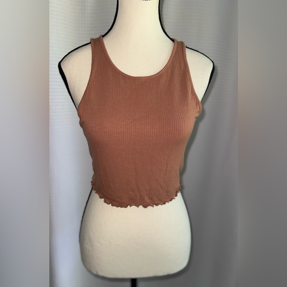 American Eagle Soft & Sexy Ribbed‎ Cropped Tank Top size Medium